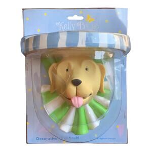 kelly b. rightsell designs Dog Face Head Curtain Rod Holders - Set Of 2